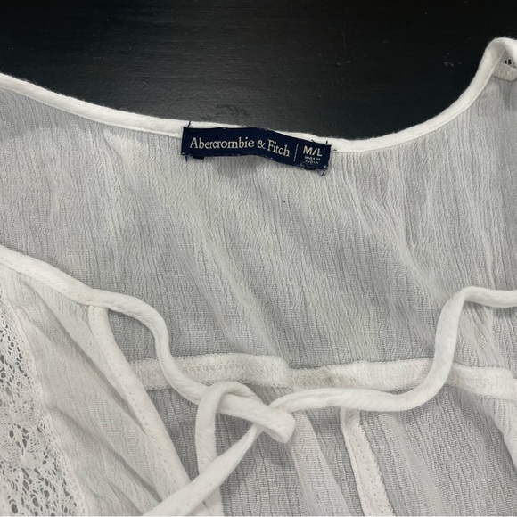 Abercrombie & Fitch Beach Swim Cover Up White Sz M/L - Picture 5 of 7